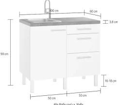 OPTIFIT Pantryküche »Lilly2« Breite 100 cm