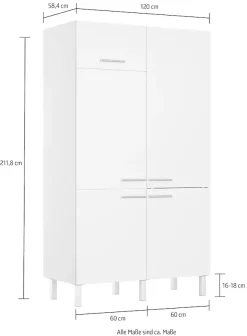 OPTIFIT Pantryküche »Lilly« Breite 120 cm, wahlweise mit E-Gerät
