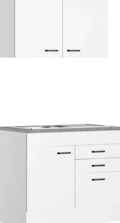 OPTIFIT Pantryküche »OPTImulti« Breite 100 cm, Tiefe 60 cm, mit Edelstahlspüle
