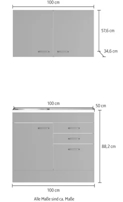 OPTIFIT Pantryküche »OPTImulti« Breite 100 cm, Tiefe 50 cm, mit Spülenauflage