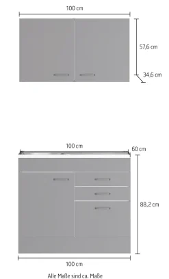 OPTIFIT Pantryküche »OPTImulti« Breite 100 cm, Tiefe 50 cm, mit Spülenauflage