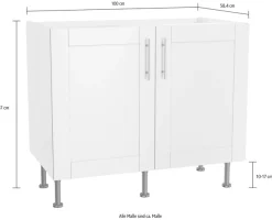 OPTIFIT Spülenschrank »Ahus« Breite 100 cm