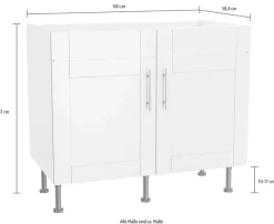OPTIFIT Spülenschrank »Ahus« Breite 100 cm