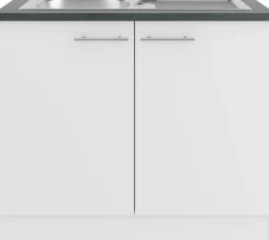 OPTIFIT Spülenschrank »Bella« Breite 100 cm, mit Edelstahl-Einbauspüle