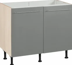 OPTIFIT Spülenschrank »Bern« 100 cm breit, mit 2 Türen, höhenverstellbare Füße, mit Metallgriffen