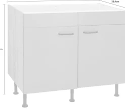 OPTIFIT Spülenschrank »Elga« mit Soft-Close-Funktion, höhenverstellbaren Füßen, Breite 100 cm