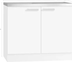OPTIFIT Spülenschrank »Odense 50« 100 cm breit, 50 cm tief, inkl. Spülenauflage