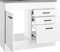 OPTIFIT Spülenschrank »OPTImulti« Breite 100 cm, mit 1 Tür, 2 Schubkästen, 1 Auszug