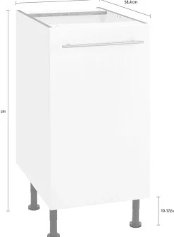 OPTIFIT Unterschrank »Bern« 50 cm breit, mit 1 Tür mit höhenverstellbaren Füßen, mit Metallgriff
