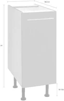 OPTIFIT Unterschrank »Bern« 30 cm breit, mit 1 Tür mit höhenverstellbaren Füßen, mit Metallgriff