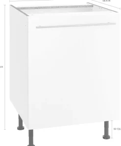 OPTIFIT Unterschrank »Bern« 60 cm breit, mit 1 Tür mit höhenverstellbaren Füßen, mit Metallgriff
