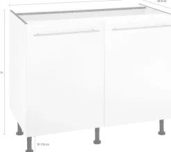 OPTIFIT Unterschrank »Bern« 100 cm breit, mit 2 Türen, mit höhenverstellbaren Füßen