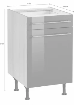 OPTIFIT Unterschrank »Bern« 50 cm breit, mit Tür und Schubkasten, höhenverstellbare Füße
