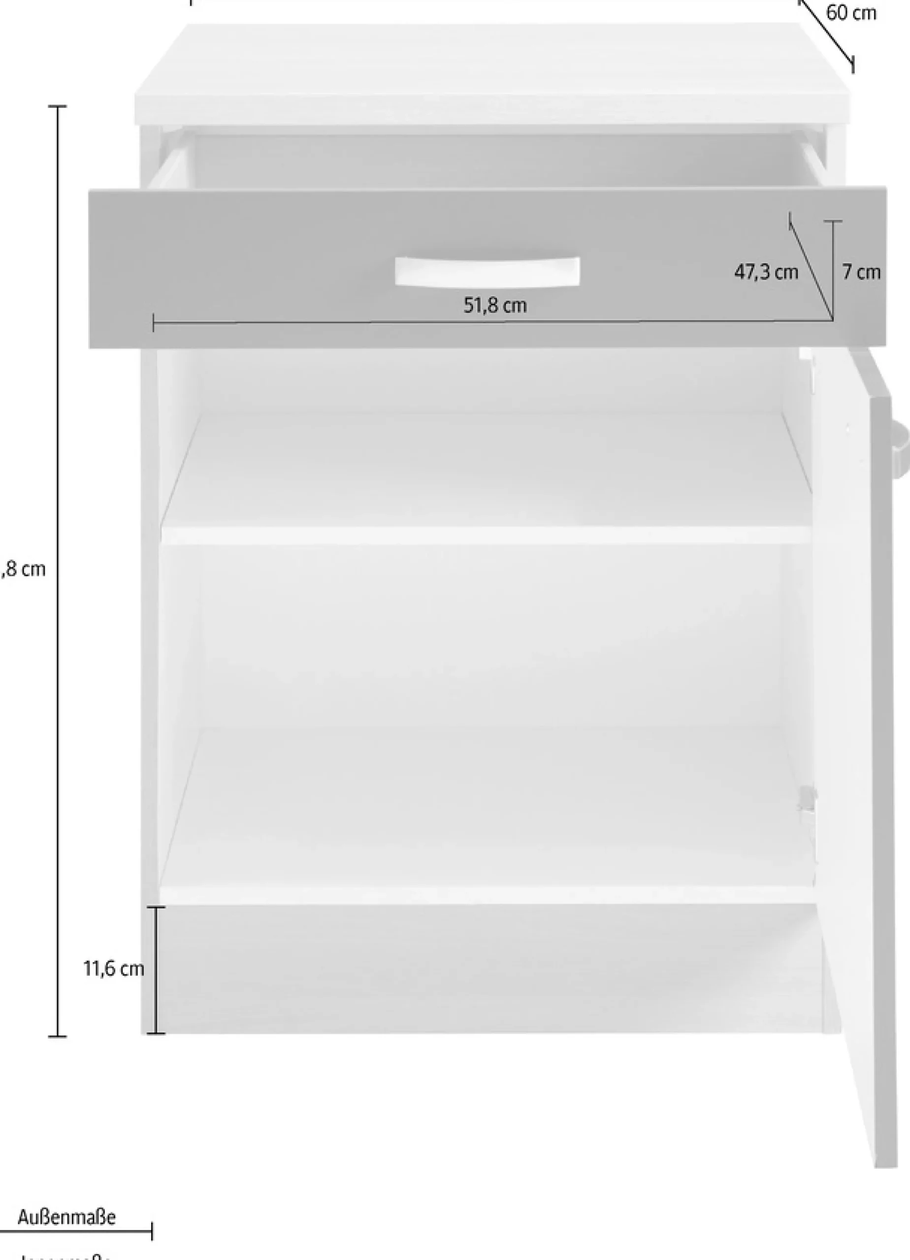 OPTIFIT Unterschrank »Faro« , mit Metallgriffen, Breite 60 cm