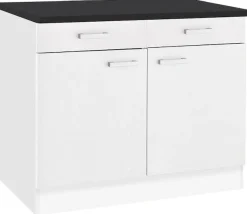 OPTIFIT Unterschrank »Odense« 100 cm breit, mit 2 Türen und 2 Schubkästen, mit 28 mm Arbeitsplatte