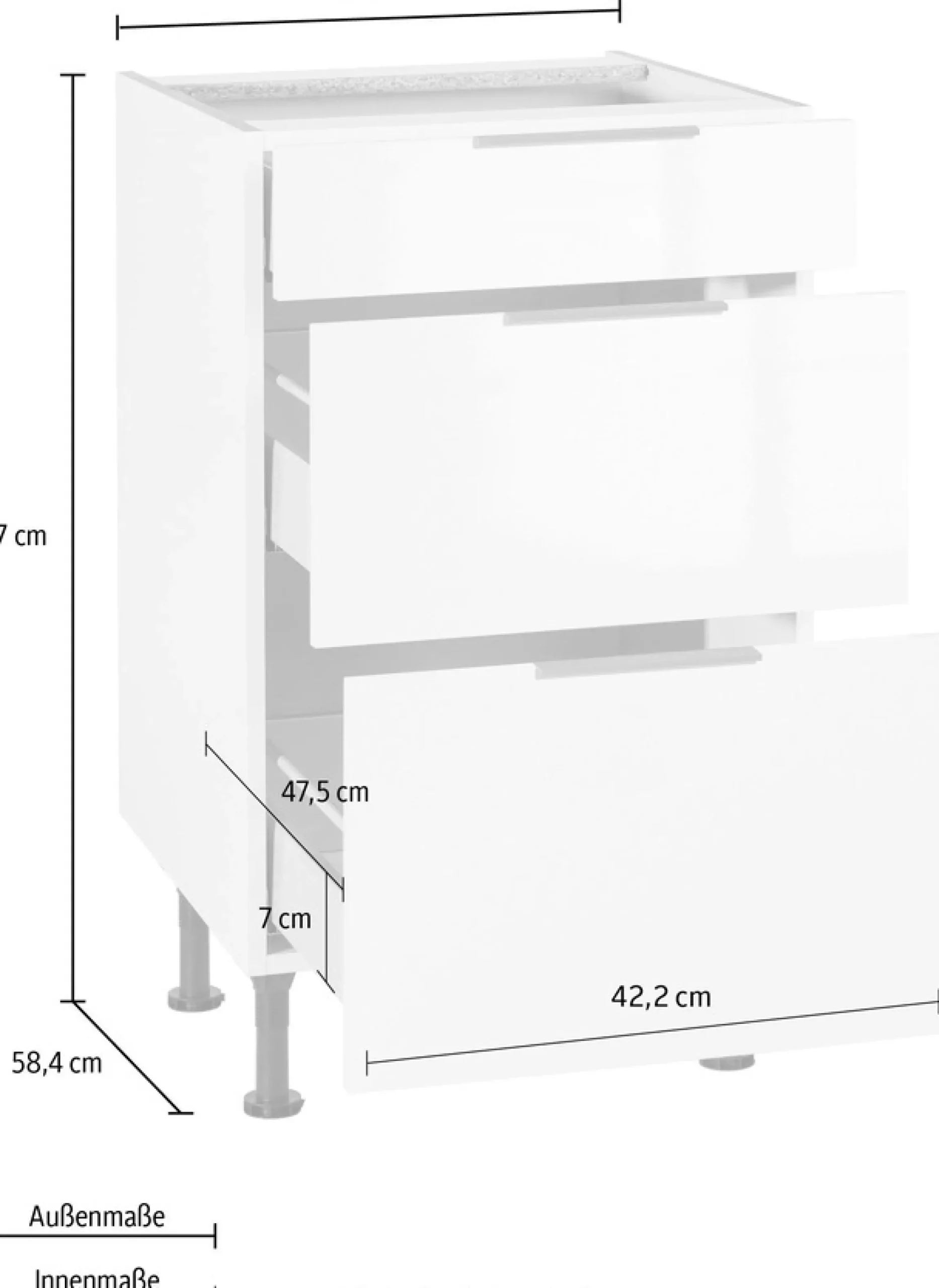 OPTIFIT Unterschrank »Tara« mit Vollauszug und Soft-Close-Funktion, Breite 50 cm