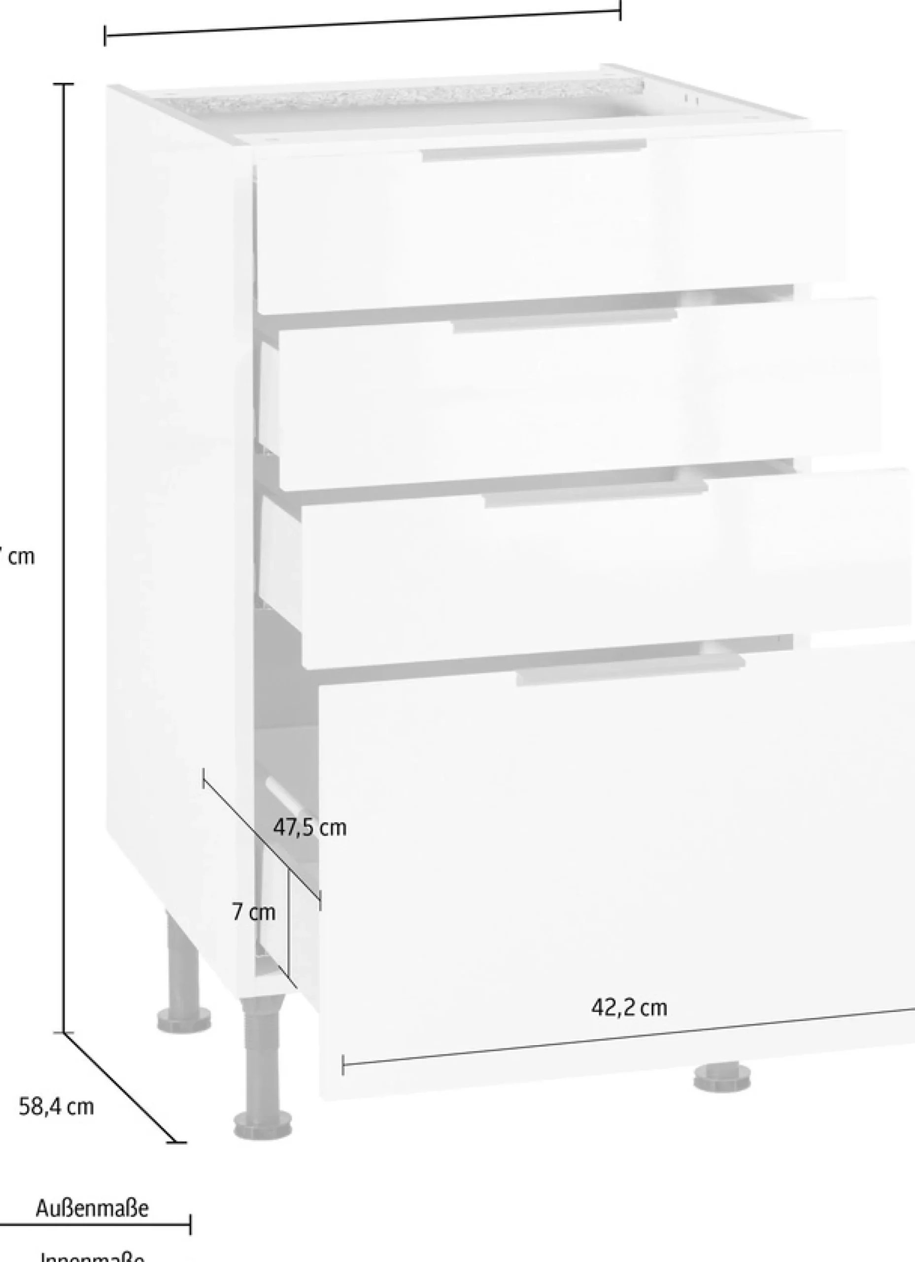 OPTIFIT Unterschrank »Tara« mit Vollauszug und Soft-Close-Funktion, Breite 50 cm