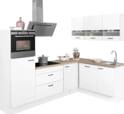 OPTIFIT Winkelküche »Elga« Soft-Close-Funktion, höhenverstellbaren Füßen, Stellbreite 265 x 175cm