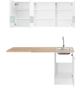 OPTIFIT Winkelküche »Elga« Soft-Close-Funktion, höhenverstellbaren Füßen, Stellbreite 265 x 175cm