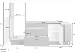 OPTIFIT Winkelküche »Elga« Soft-Close-Funktion, höhenverstellbaren Füßen, Stellbreite 265 x 175cm