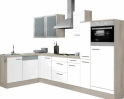 OPTIFIT Winkelküche »Kalmar« Stellbreite 300x175 cm, wahlweise mit E-Geräten, mit Arbeitsplatte