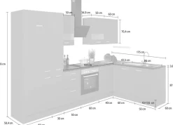 OPTIFIT Winkelküche »Parma« ohne E-Geräte, Stellbreite 315 x 175 cm