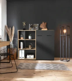 OTTO home Aktenregal »Moid,« Bücherregal, Maße 64,5x40x106 cm, 6 Fächer für viel Stauraum