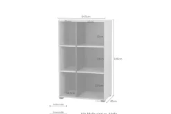 OTTO home Aktenregal »Moid,« Bücherregal, Maße 64,5x40x106 cm, 6 Fächer für viel Stauraum