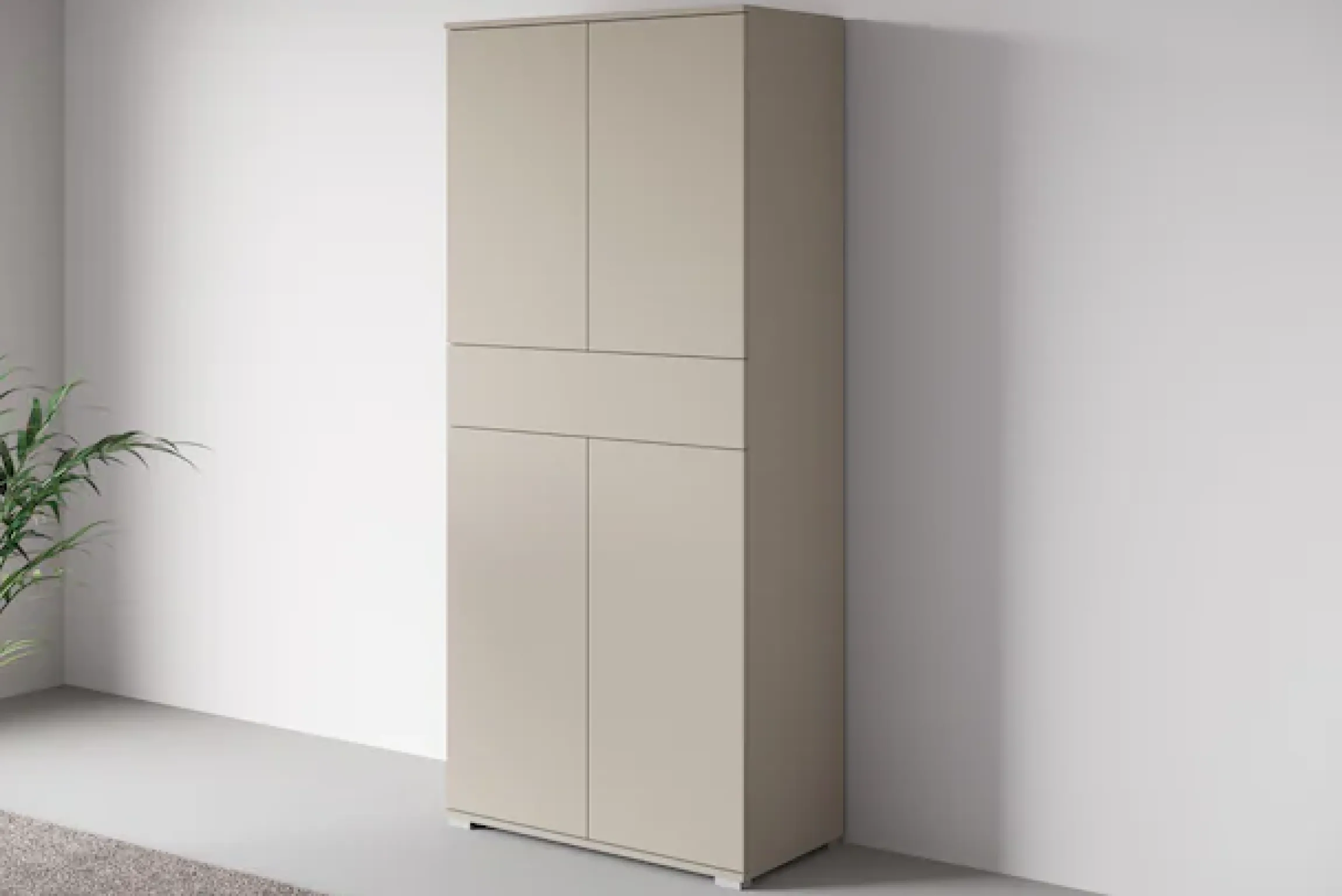 OTTO home Aktenschrank »Kenia, Stauraumschrank 80 cm breit mit Schublade« 1 Stk. tlg. Griffloses Design mit Push-to-Open und verstellbaren Einlegeböden