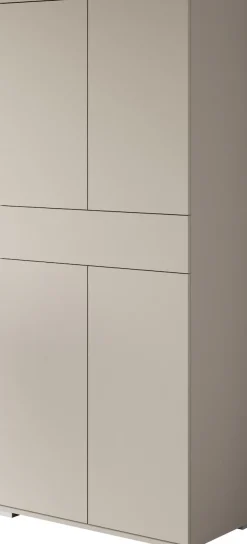 OTTO home Aktenschrank »Kenia, Stauraumschrank 80 cm breit mit Schublade« 1 Stk. tlg. Griffloses Design mit Push-to-Open und verstellbaren Einlegeböden