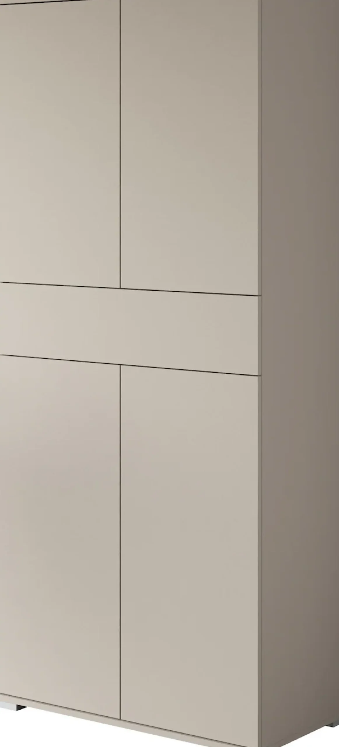 OTTO home Aktenschrank »Kenia, Stauraumschrank 80 cm breit mit Schublade« 1 Stk. tlg. Griffloses Design mit Push-to-Open und verstellbaren Einlegeböden