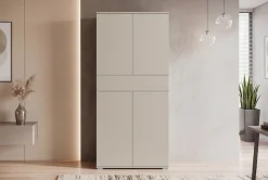 OTTO home Aktenschrank »Kenia, Stauraumschrank 80 cm breit mit Schublade« 1 Stk. tlg. Griffloses Design mit Push-to-Open und verstellbaren Einlegeböden