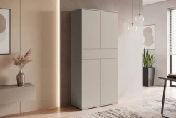 OTTO home Aktenschrank »Kenia, Stauraumschrank 80 cm breit mit Schublade« 1 Stk. tlg. Griffloses Design mit Push-to-Open und verstellbaren Einlegeböden