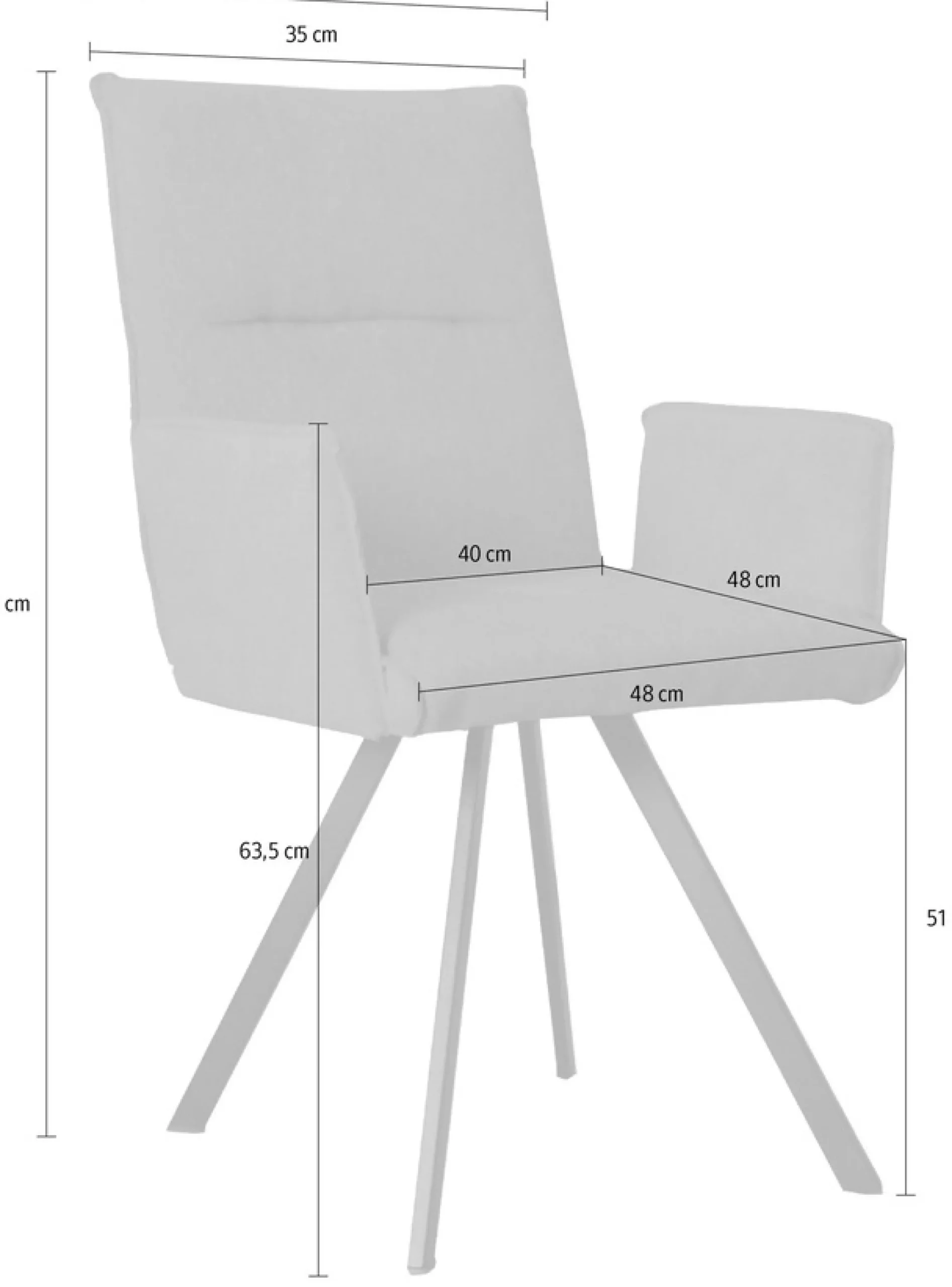 OTTO home Armlehnstuhl »Sava« (Set) 2 Stk.Metallgestell