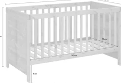 OTTO home Babybett »Indra, Schlupfsprossen, 4-fach verstellbare Liegehöhe,« FSC® zertifiziertes Massivholz, Landhausstil mit tollen Details