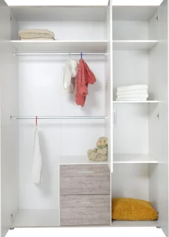 OTTO home Babyzimmer-Komplettset »RiekeBis ins Jugendalter, toll für kleine Zimmer« Spar-Set, Kinderbett, , Schrank 3 türig, Wickelkommode + Unterbauregal,