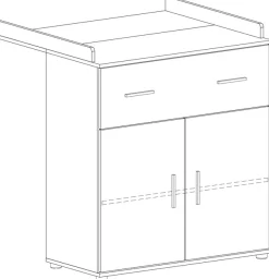 OTTO home Babyzimmer-Komplettset »RiekeBis ins Jugendalter, toll für kleine Zimmer« Spar-Set, Kinderbett, , Schrank 3 türig, Wickelkommode + Unterbauregal,