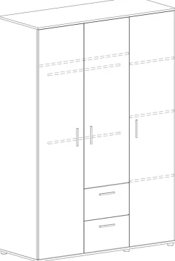 OTTO home Babyzimmer-Komplettset »RiekeBis ins Jugendalter, toll für kleine Zimmer« Spar-Set, Kinderbett, , Schrank 3 türig, Wickelkommode + Unterbauregal,