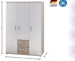 OTTO home Babyzimmer-Komplettset »RiekeBis ins Jugendalter, toll für kleine Zimmer« Spar-Set, Kinderbett, , Schrank 3 türig, Wickelkommode + Unterbauregal,