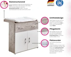 OTTO home Babyzimmer-Komplettset »RiekeBis ins Jugendalter, toll für kleine Zimmer« Spar-Set, Kinderbett, , Schrank 3 türig, Wickelkommode + Unterbauregal,