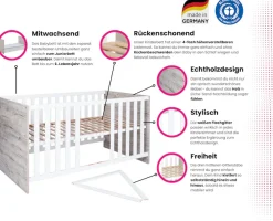 OTTO home Babyzimmer-Komplettset »RiekeBis ins Jugendalter, toll für kleine Zimmer« Spar-Set, Kinderbett, , Schrank 3 türig, Wickelkommode + Unterbauregal,