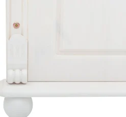 OTTO home Babyzimmer-Komplettset »Aimo, luxoriöser Landhausstil, Messinggriffe,« Spar-Set, Kinderbett, Wickelkommode, Unterbauregal, 5 Schubladen, 3 Stk. tlg. aus Massivholz; FSC®-Holz aus gewissenhaft bewirtschafteten Wäldern