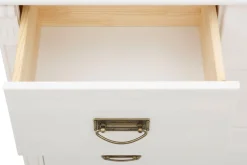 OTTO home Babyzimmer-Komplettset »Aimo, luxoriöser Landhausstil, Messinggriffe,« Spar-Set, Kinderbett, Wickelkommode, Unterbauregal, 5 Schubladen, 3 Stk. tlg. aus Massivholz; FSC®-Holz aus gewissenhaft bewirtschafteten Wäldern
