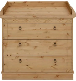 OTTO home Babyzimmer-Komplettset »Indra, FSC® zertifiziertes Massivholz, zum Jugendzimmer umgestaltbar« Spar-Set, Kleiderschrank, Bett, Kommode + Aufsatz, Unterbau-, Wand- & Standregal,
