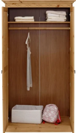 OTTO home Babyzimmer-Komplettset »Indra, FSC® zertifiziertes Massivholz, zum Jugendzimmer umgestaltbar« Spar-Set, Kleiderschrank, Bett, Kommode + Aufsatz, Unterbau-, Wand- & Standregal,