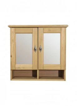 OTTO home Badezimmerspiegelschrank »Rauna« aus massiver Kiefer, Breite 64 cm, mit Spiegel, made in EU