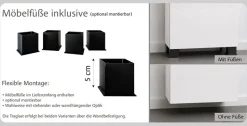 OTTO home Badmöbel-Set »BOZEN, 4-tlg. Unterbecken-Set - Midischrank«