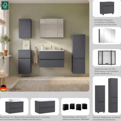 OTTO home Badmöbel-Set »BOZEN, 4-tlg. Unterbecken-Set - Seitenschrank«