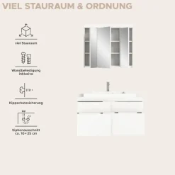 OTTO home Badmöbel-Set »MAOI, 2-teilige Badkombination, hochwertige MDF Front«