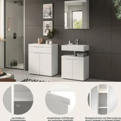 OTTO home Badmöbel-Set »MAOI, 3-teilige Badkombination, hochwertige MDF Front«